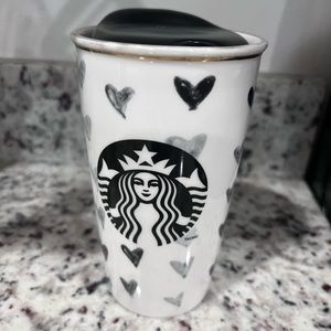 Starbucks Black and White Heart Mug